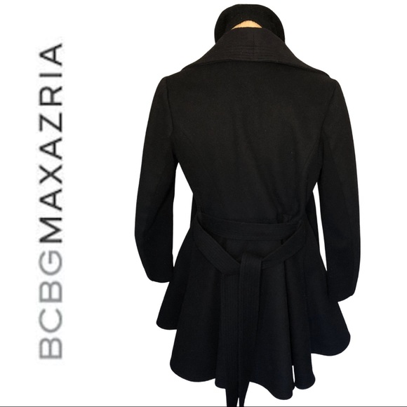 BCBG Max Azria / Size M / Black Stylish Swing Coat - Picture 7 of 9